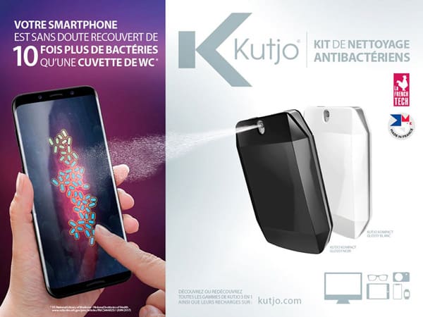 Désinfecter un téléphone efficacement avec un spray antibactérien Kutjo -  KUTJO